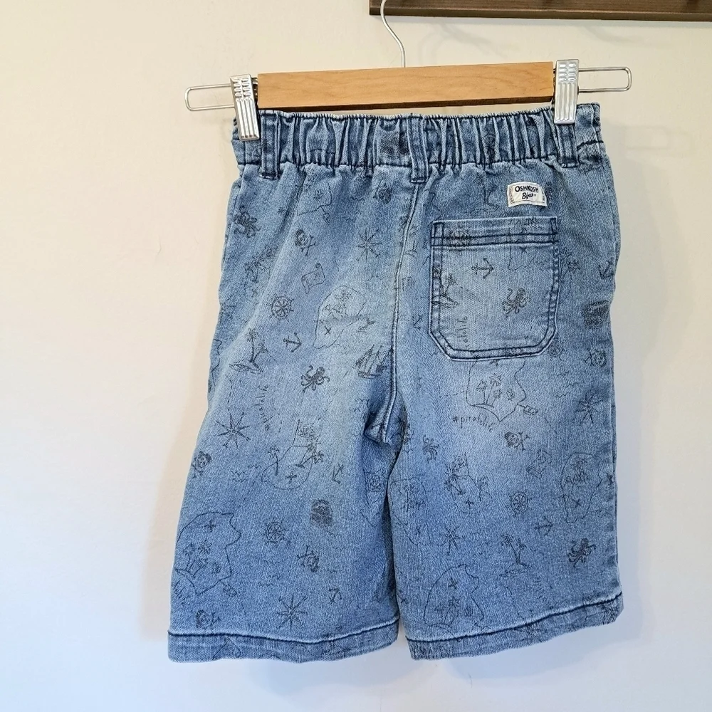 OshKosh Boys Pants Map Scene Size 8 Drawstring